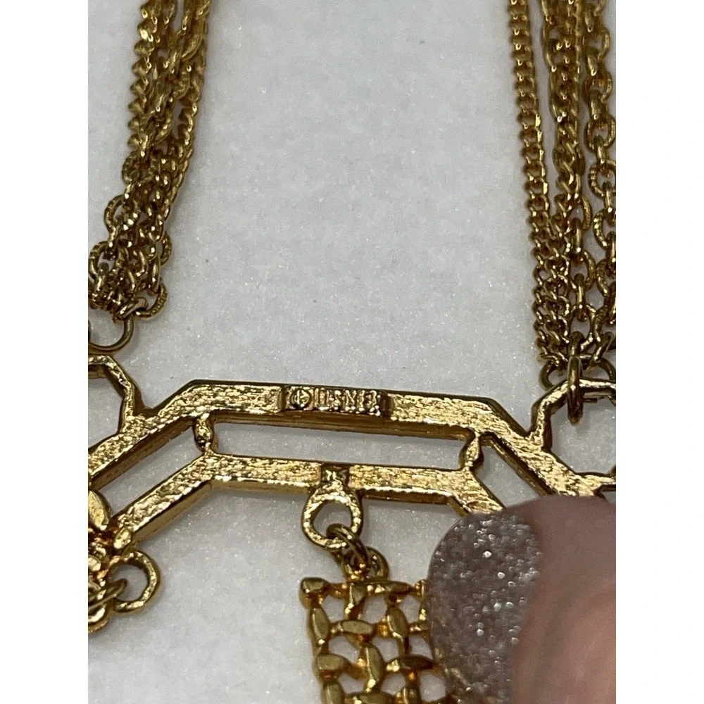 Asian Inspired 4 Strand Necklace With‎ Tassel 16